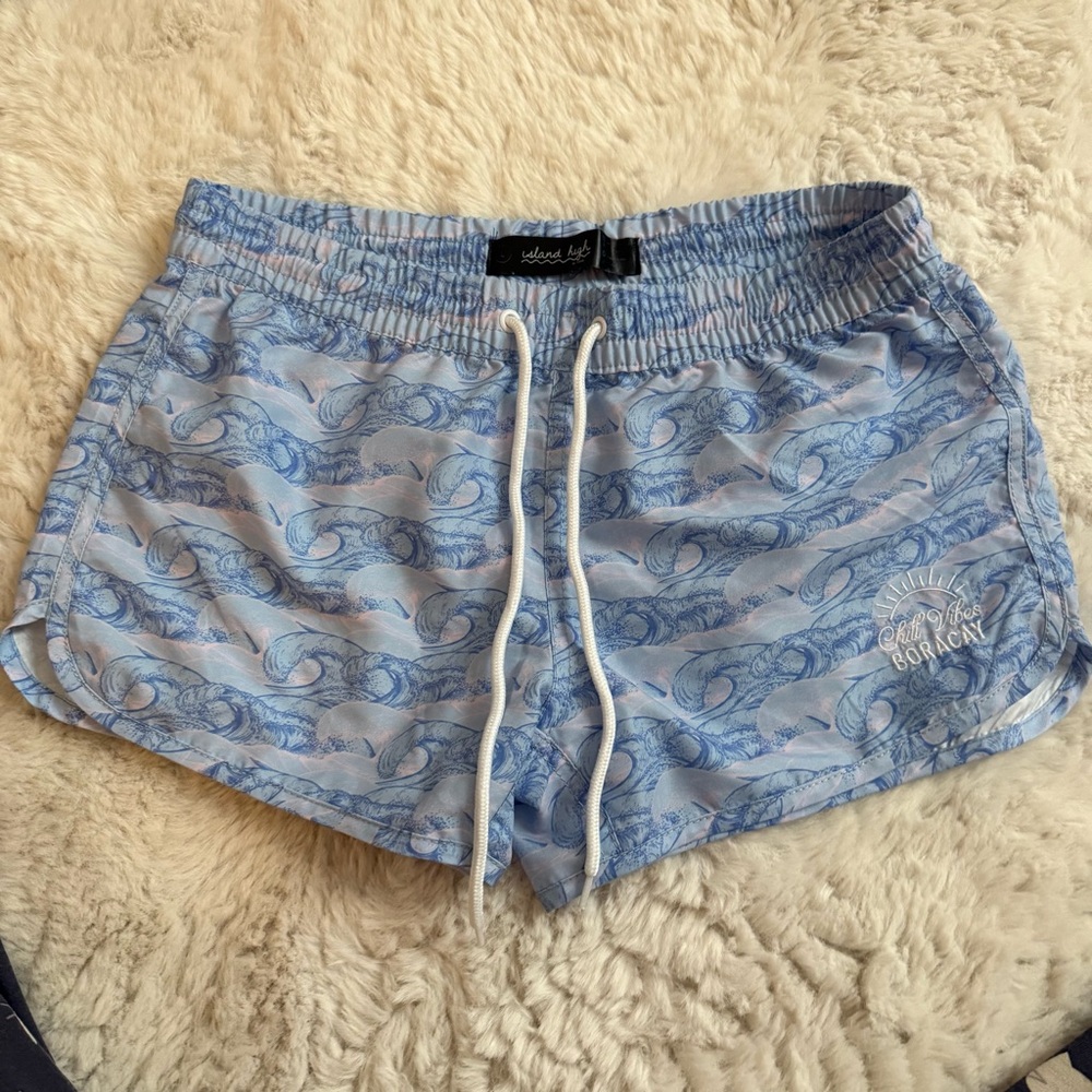 Island High Blue Printed Shorts